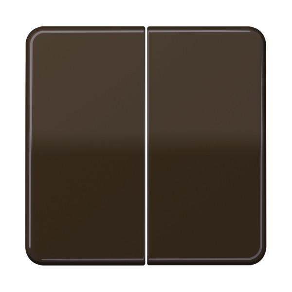 Клавиши для сдвоенных выключателей и кнопок; коричневые