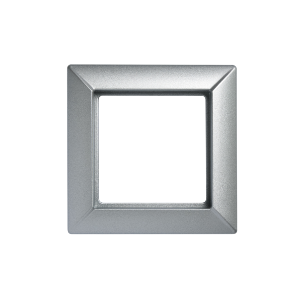 Рамка 1-кратная для вертикальной и горизонтальной установки; алюминий